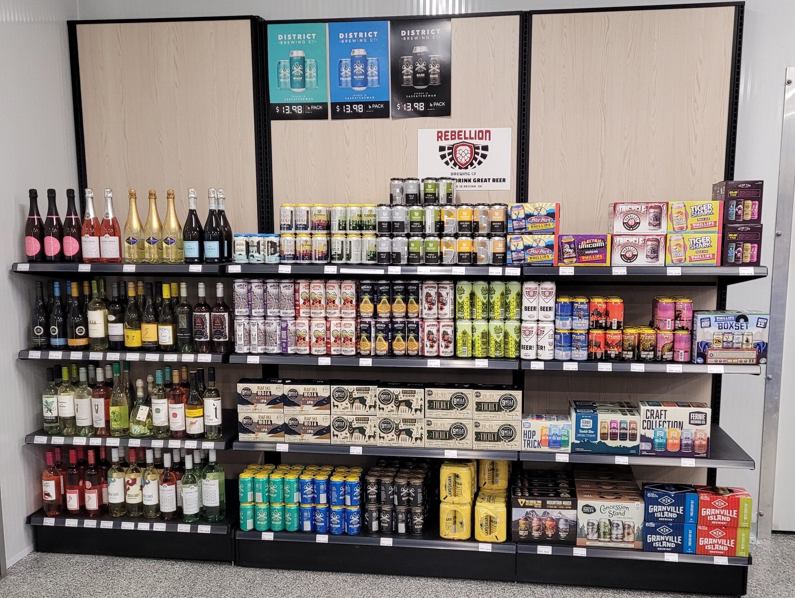 Beer and wine section